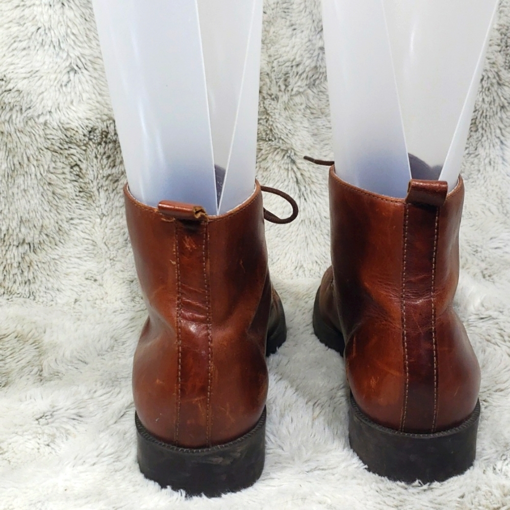 Vintage Rockport Chocolate Brown Leather Ankle Booties Size 7M - Picture 5 of 17